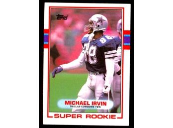 1989 Topps Football Michael Irvin Super Rookie #383 Dallas Cowboys RC HOF