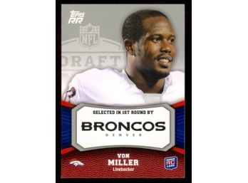 2011 Topps RR Football Von Miller Rookie Card #200 Denver Broncos RC