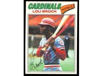 1977 Topps Baseball Lou Brock #355 St Louis Cardinals HOF
