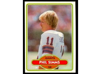 1980 Topps Football Phil Simms Rookie Card #225 New York Giants RC Vintage
