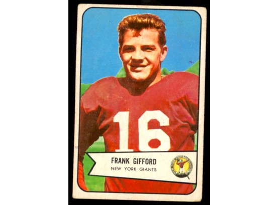 1954 Bowman Football Frank Gifford #55 New York Giants Vintage
