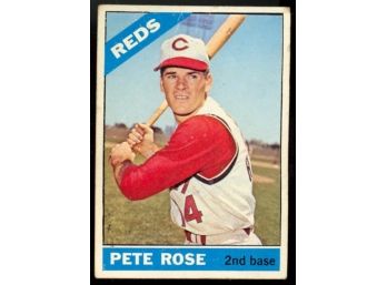 1966 Topps Baseball Pete Rose #30 Cincinnati Reds Vintage HOF