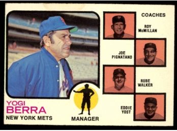 1973 Topps Baseball Yogi Berra New York Mets Field Leaders #257 Vintage