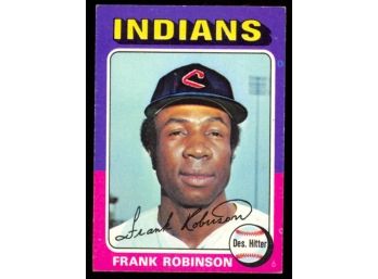 1975 Topps Baseball Frank Robinson #580 Cleveland Indians Vintage HOF *see Condition*