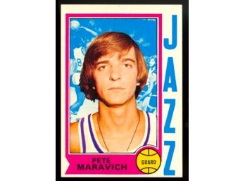 1974 Topps Basketball Pete Maravich #10 Utah Jazz Vintage HOF