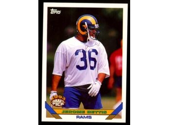 1993 Topps Football Jerome Bettis Rookie Card #166 Los Angeles Rams RC HOF