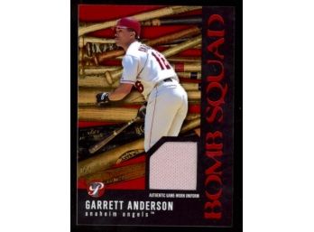 2003 Topps Baseball Bombsquad Garrett Anderson Game Used Patch #PBS-GA2 Los Angeles Angels