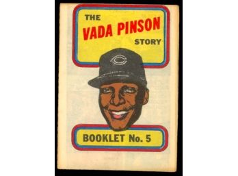1970 Topps Baseball The Vada Pinson Story Booklet #5 Cincinnati Reds Vintage
