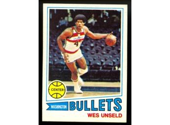 1977 Topps Basketball Wes Unseld #75 Washington Bullets Vintage HOF