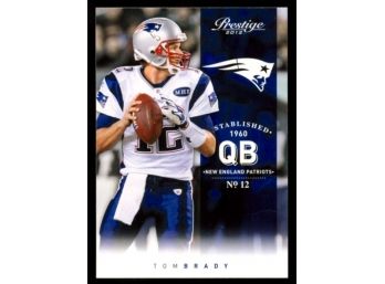 2012 Prestige Football Tom Brady #107 New England Patriots 7x Super Bowl Champ HOF