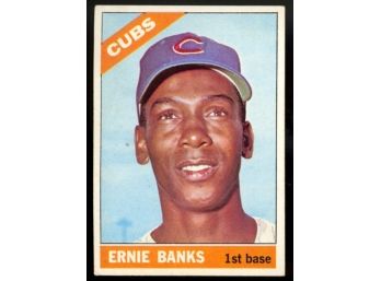 1966 Topps Baseball Ernie Banks #110 Chicago Cubs Vintage HOF