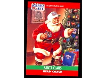 1990 NFL Pro Set Football Santa Claus Head Coach #1990