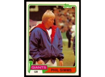 1981 Topps Football Phil Simms #55 New York Giants Vintage HOF