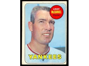 1969 Topps Baseball Lindy McDaniel #191 New York Yankees Vintage