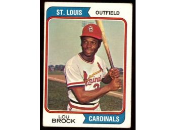 1974 Topps Baseball Lou Brock #60 St Louis Cardinals Vintage HOF