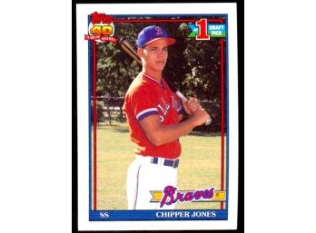 1991 Topps Baseball Chipper Jones Rookie Card #333 Atlanta Braves RC HOF