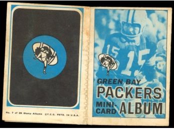 1969 Topps Football Green Bay Packers Mini Card Albums #7 Vintage