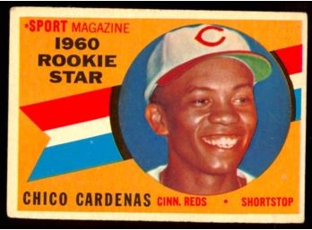 1960 Topps Baseball Chico Cardenas Rookie Star #119 Cincinnati Reds Vintage