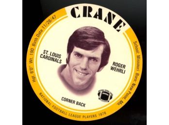 1976 Crane Potato Chips Roger Wehrli St Louis Cardinals Vintage