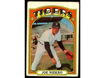 1972 Topps Baseball Joe Niekro #216 Detroit Tigers Vintage
