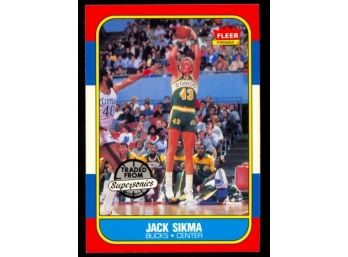 1986 Fleer Basketball Jack Sikma #102 Seattle Supersonics Vintage HOF