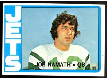 1972 Topps Football Joe Namath #100 New York Jets Vintage HOF