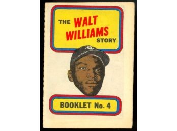 1970 Topps Baseball Booklet The Walt Williams Story #4 Chicago White Sox Vintage