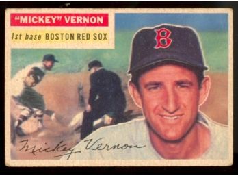 1956 Topps Baseball Mickey Vernon #228 Boston Red Sox Vintage