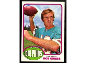 1976 Topps Football Bob Griese #255 Miami Dolphins Vintage HOF
