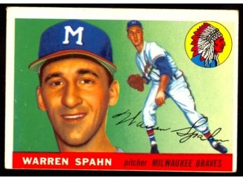 1955 Topps Baseball Warren Spahn #31 Milwaukee Braves Vintage