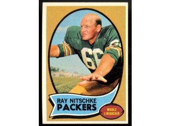 1970 Topps Football Ray Nitschke #55 Green Bay Packers Vintage HOF