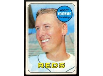 1969 Topps Baseball Woody Woodward #14 Cincinnati Reds Vintage