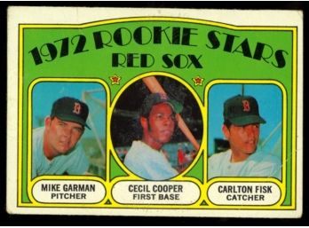 1972 Topps Red Sox Rookie Stars Mike Garman Cecil Cooper Carlton Fisk RC #79 Vintage HOF