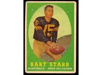 1958 Topps Football Bart Starr #66 Green Bay Packers Vintage HOF