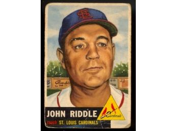 1953 Topps Baseball John Riddle #274 St Louis Cardinals Vintage