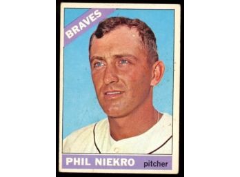 1966 Topps Baseball Phil Niekro #28 Atlanta Braves Vintage HOF