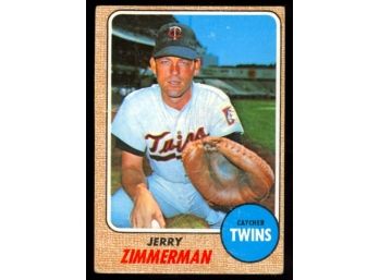 1968 Topps Baseball Jerry Zimmerman #181 Minnesota Twins Vintage