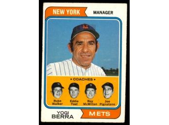 1974 Topps Baseball New York Mets Field Leaders #179 Vintage