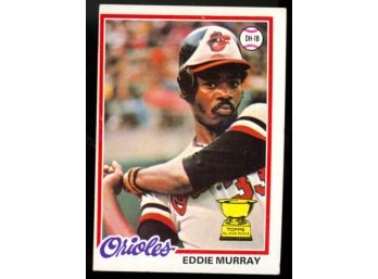 1978 Topps Baseball Eddie Murray All Star Rookie Cup #36 Baltimore Orioles Vintage RC HOF