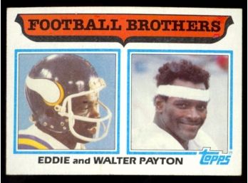 1982 Topps Football Brothers Eddie And Walter Payton #269 Vintage HOF
