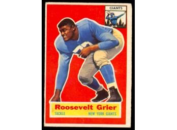 1956 Topps Football Roosevelt Grier Rookie Card #101 New York Giants Vintage RC