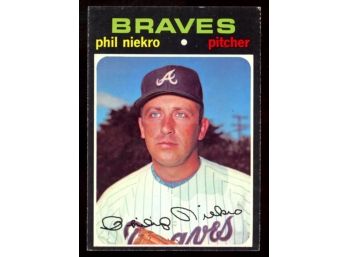 1971 Topps Baseball Phil Niekro #30 Atlanta Braves Vintage