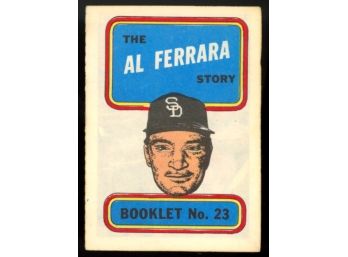 1970 Topps Baseball Booklets The Al Ferrara Story #23 San Diego Padres