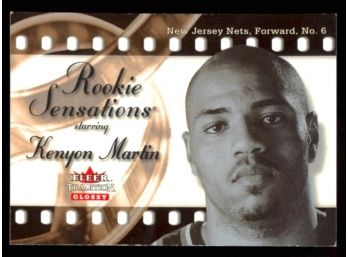 2000-01 Fleer Tradition Glossy Kenyon Martin Rookie Sensations #11 Brooklyn Nets