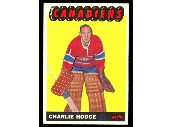 Charlie Hodge 1965 Montreal Canadiens Vintage Throwback NHL Hockey