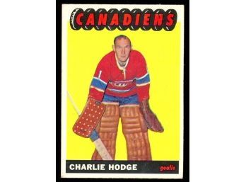 1965-66 Topps Hockey Charlie Hodge #67 Montreal Canadiens Vintage *see Condition*