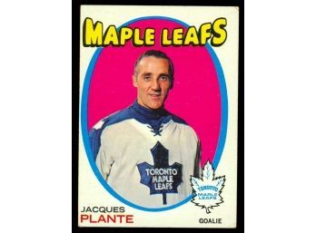 1971-72 Topps Hockey Jacques Plante #10 Toronto Maple Leafs Vintage