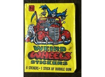 1980 TOPPS WEIRD WHEELS SEALED TRADING CARD PACK