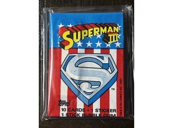 1983 TOPPS SUPERMAN 3 SEALED TRADING CARD PACK
