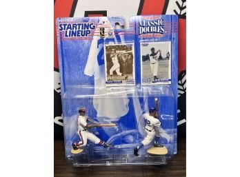 Starting Lineup Hank Aaron And Jackie Robinson Classic Doubles Figures And Trading Cards In Factory Sealed Box